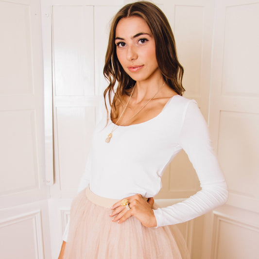 Collier Ananas Beige avec Feuilles d'Or