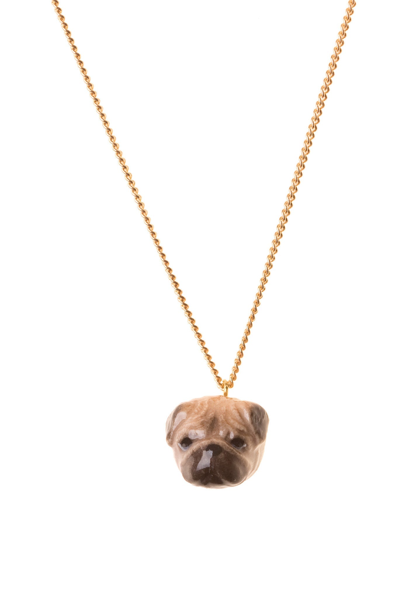 Pug Head Necklace
