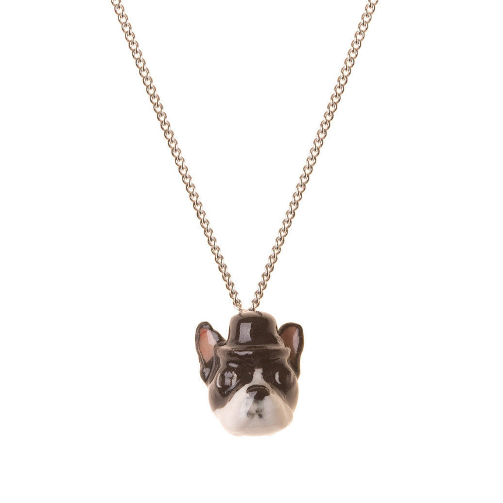 Elvis The Boston Terrier Head Necklace