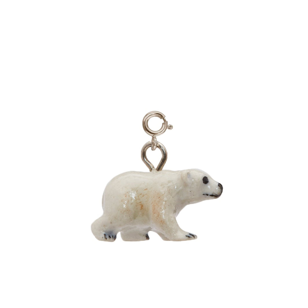 Tiny Walking Polar Bear Charm