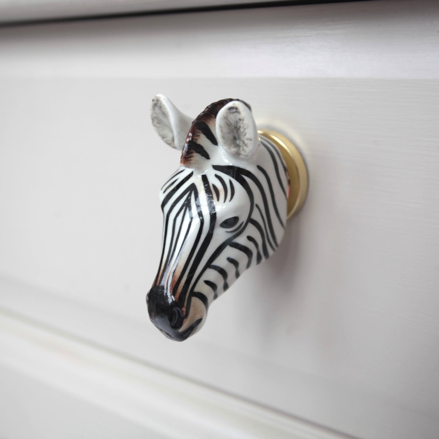 Zebra Head Doorknob