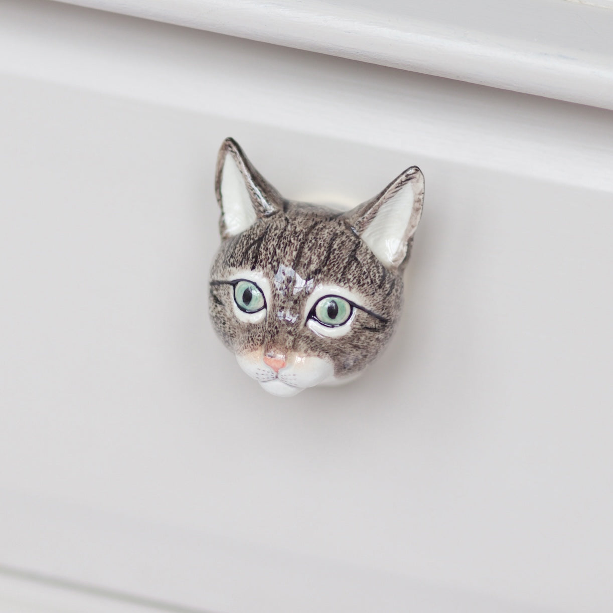 Tabby Cat Doorknob