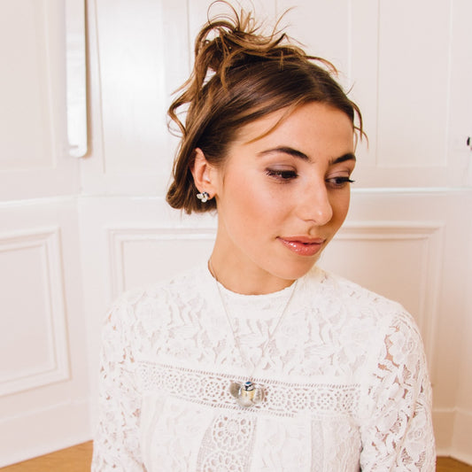 Boucles d'oreilles tiges mésange bleue volante