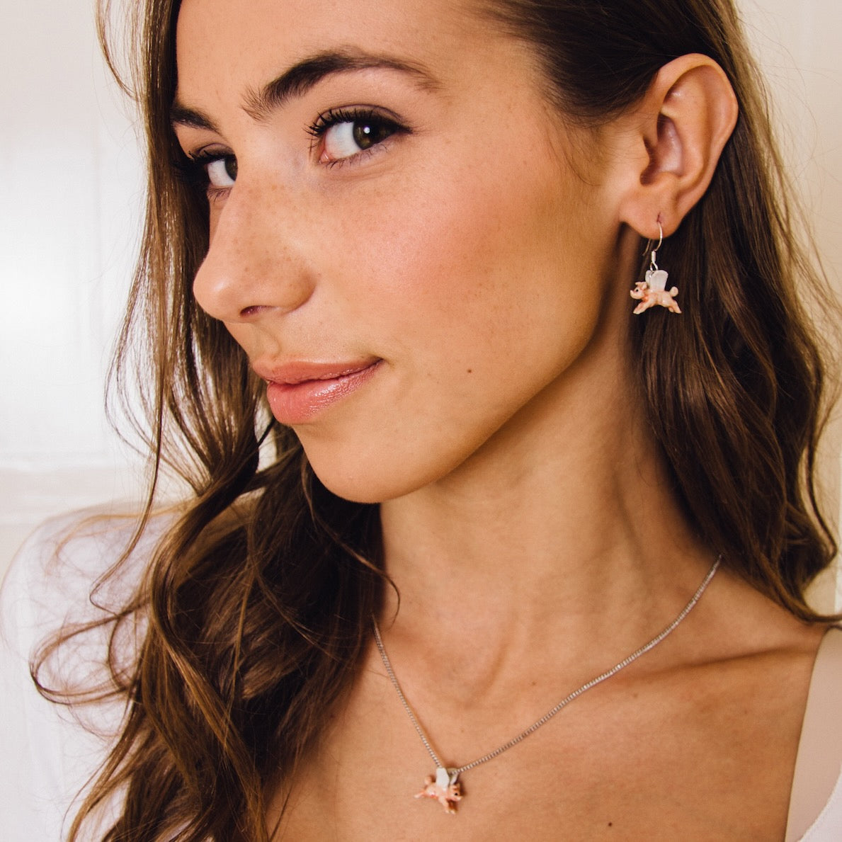 Boucles d’oreilles minuscules cochon volant