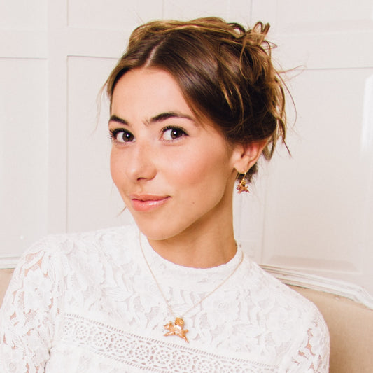 Collier Cochon Volant Avec Ailes Dorées