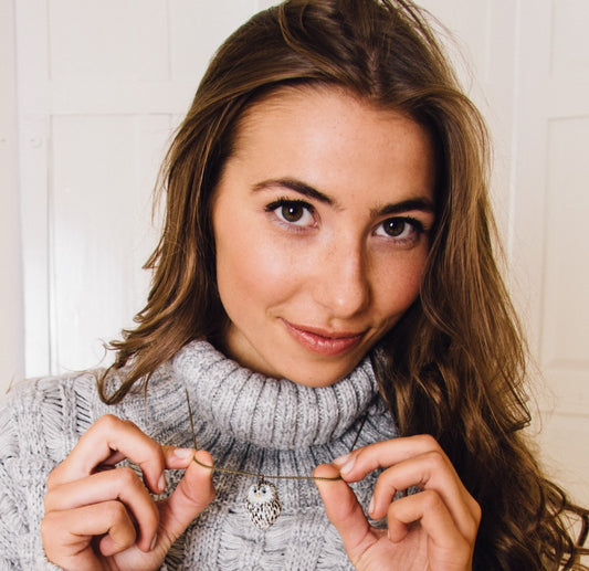 Collier bébé hibou des neiges