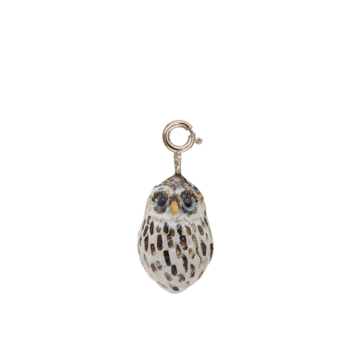 Tiny Snow Owl Charm
