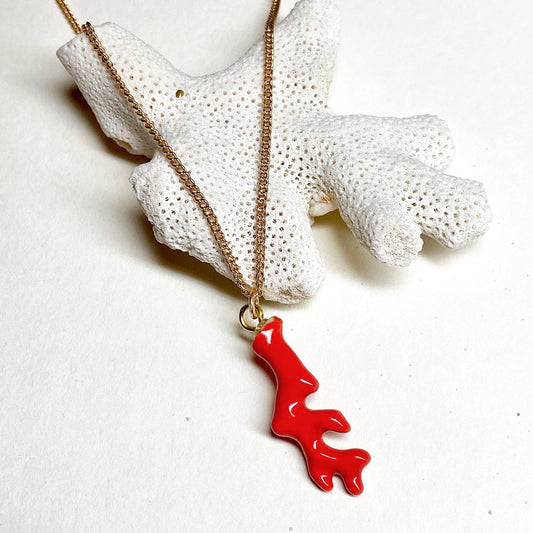 Petit collier de corail rouge