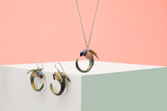 Boucles d'oreilles perroquet pastel