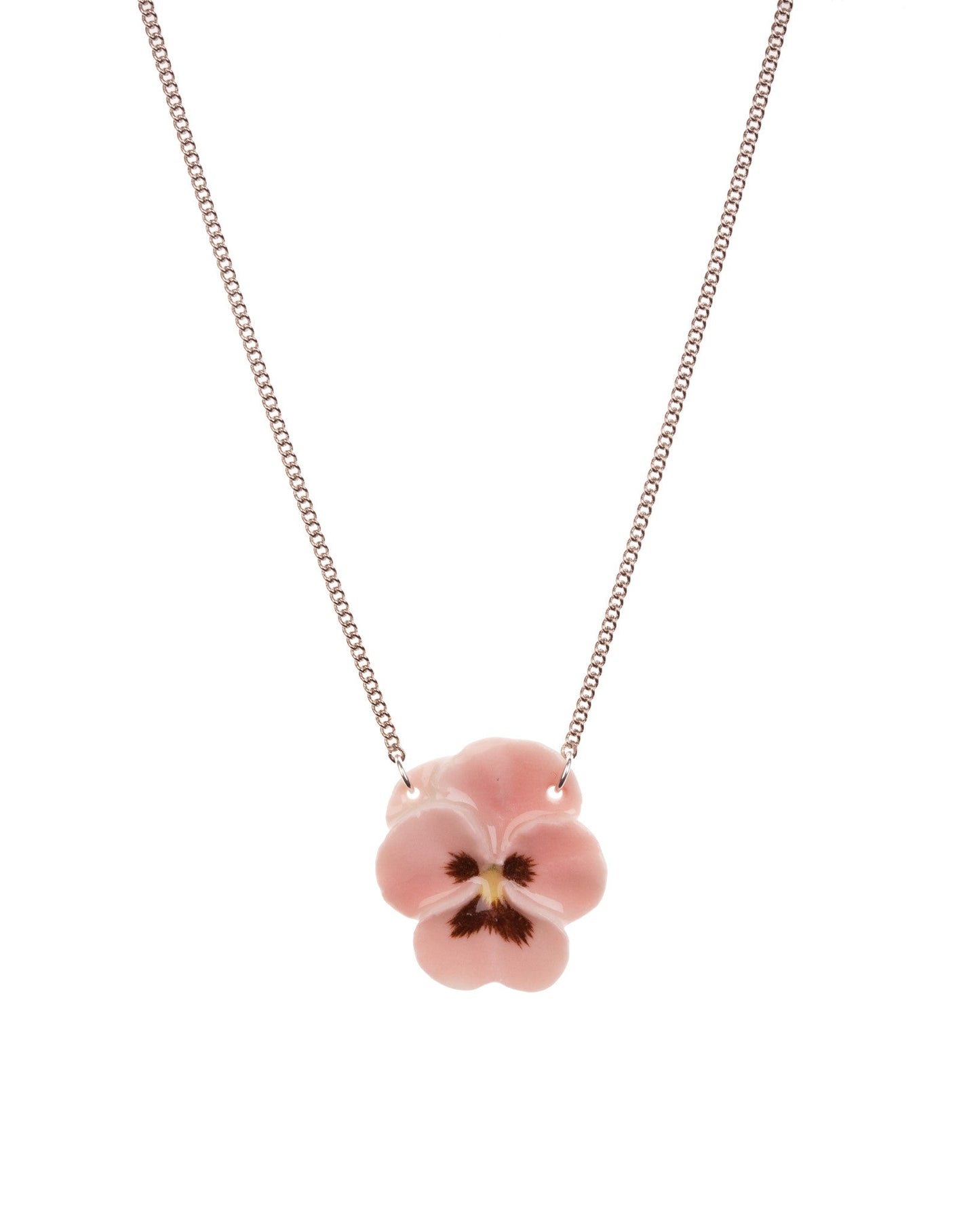 Collier pensée rose