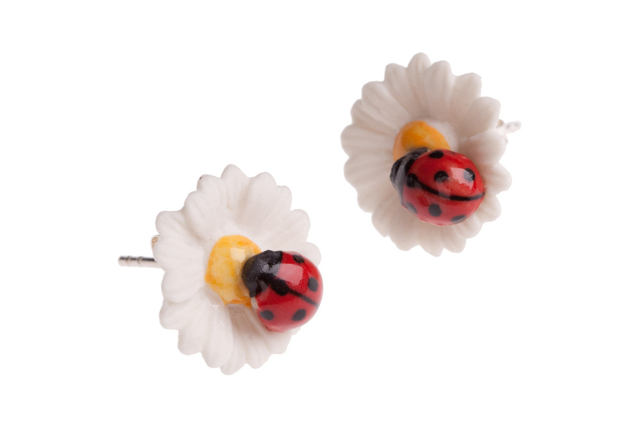 Boucles d'oreilles marguerite