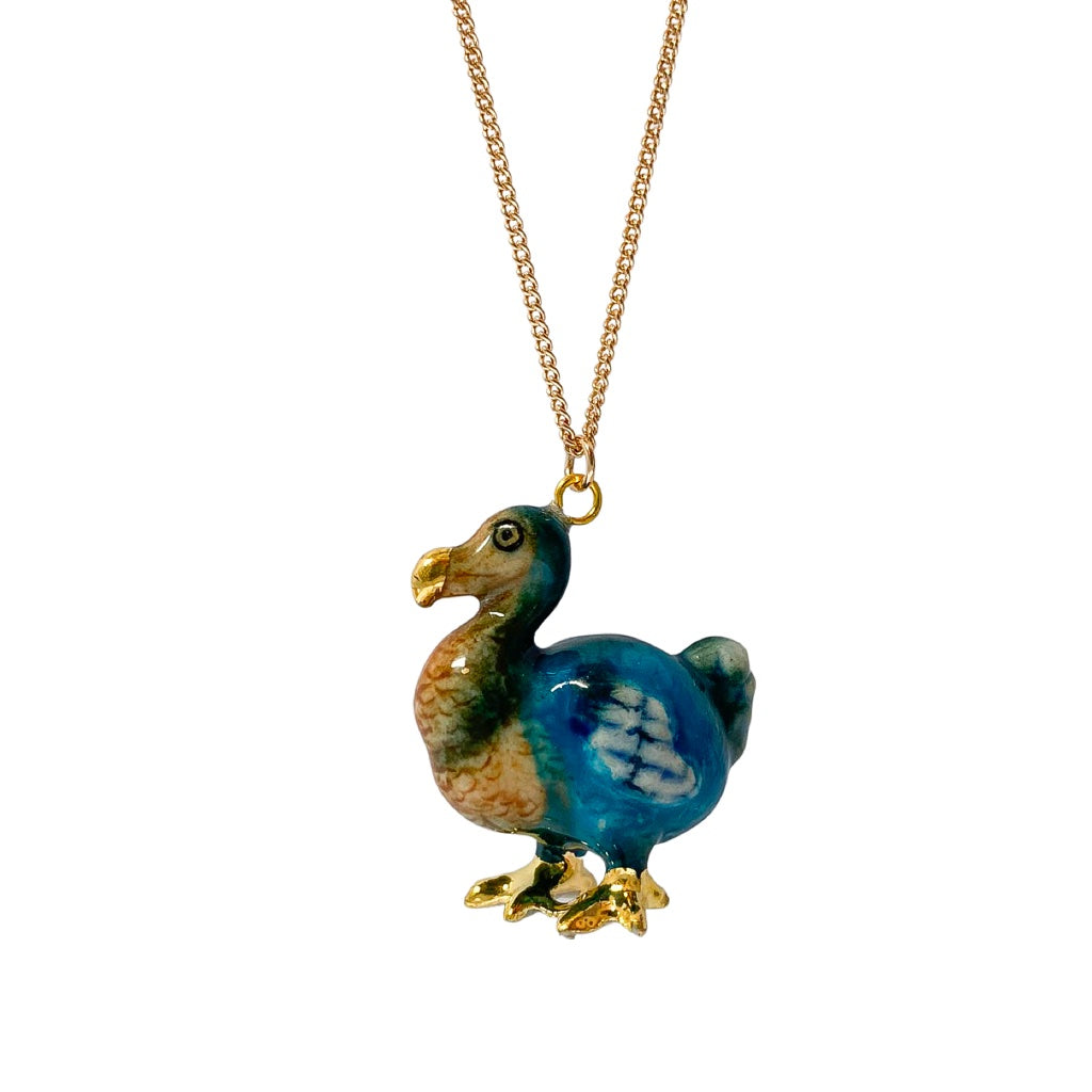 Collier Dodo Sarcelle et Or