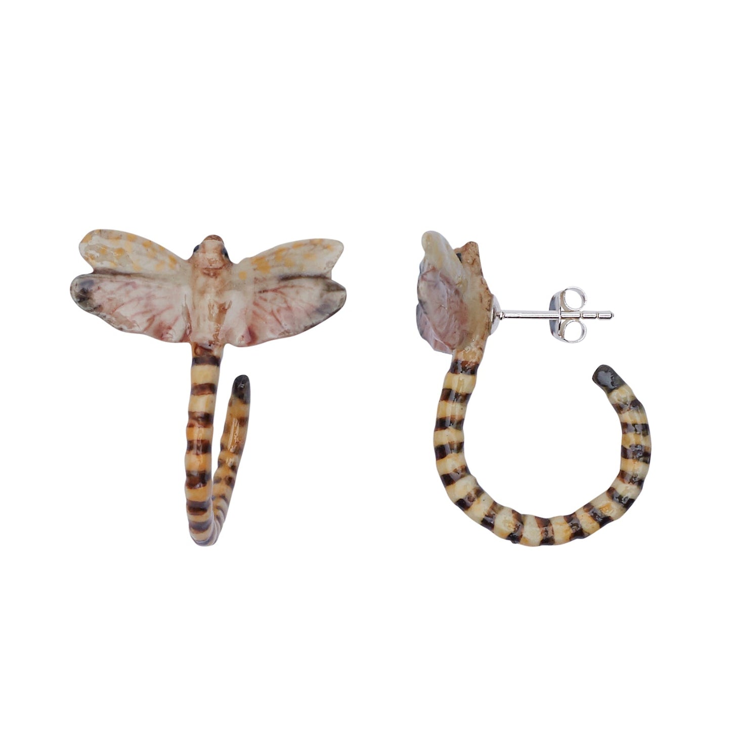 Boucles d'oreilles queue de boucle libellule