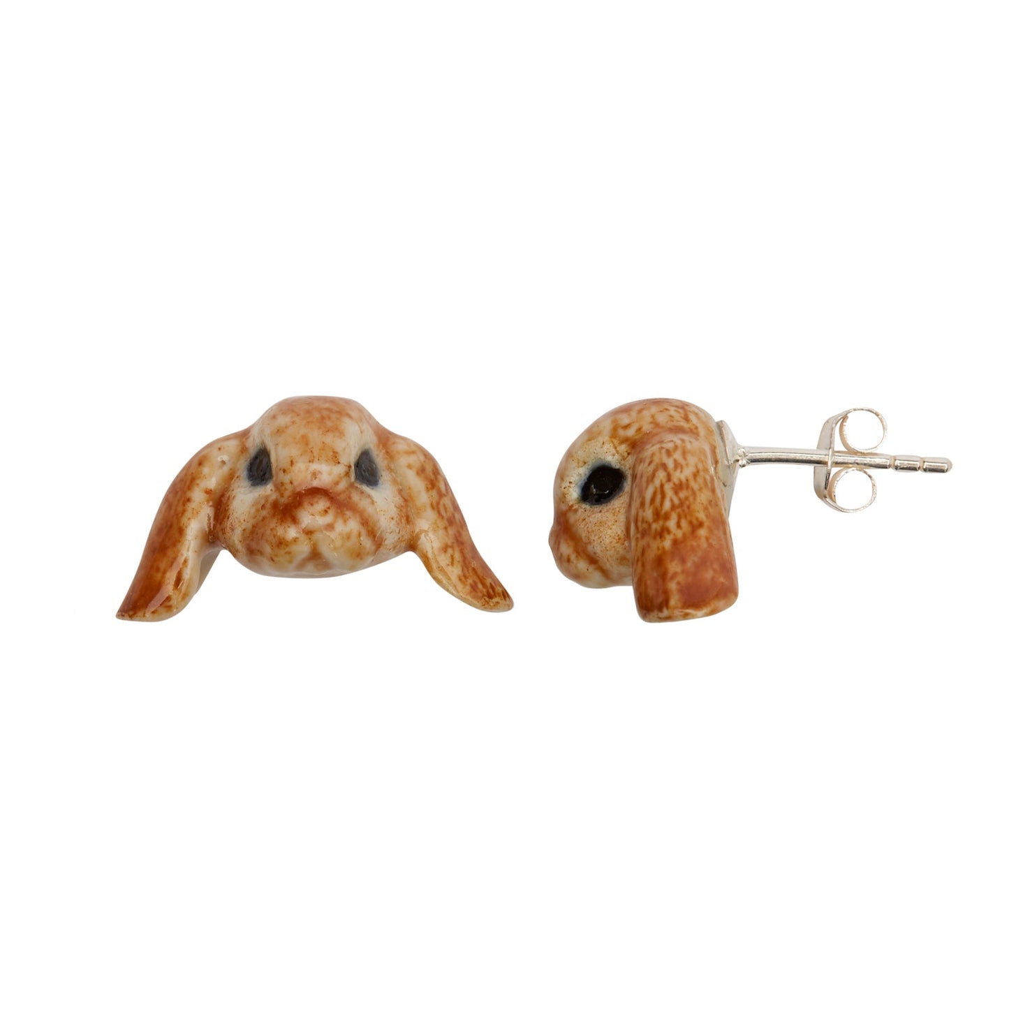 Boucles d'oreilles à tige en forme de lapin à oreilles souples
