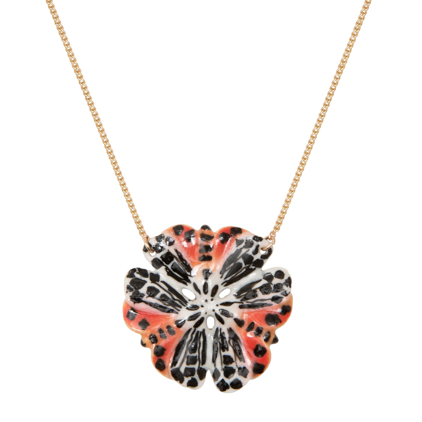 Tiger Moth Flower Necklace