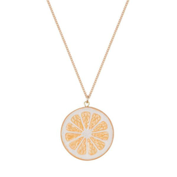 Soldes d'été - Collier tranches de citron et d'agrumes
