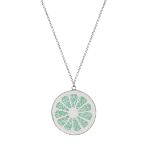 Soldes d'été - Collier tranche d'agrumes citron vert