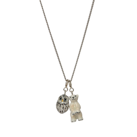 Tiny Snow Owl Charm