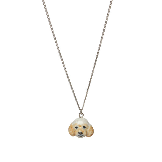 Beige Poodle Head Necklace
