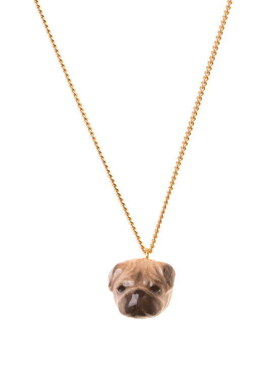 Pug Head Necklace