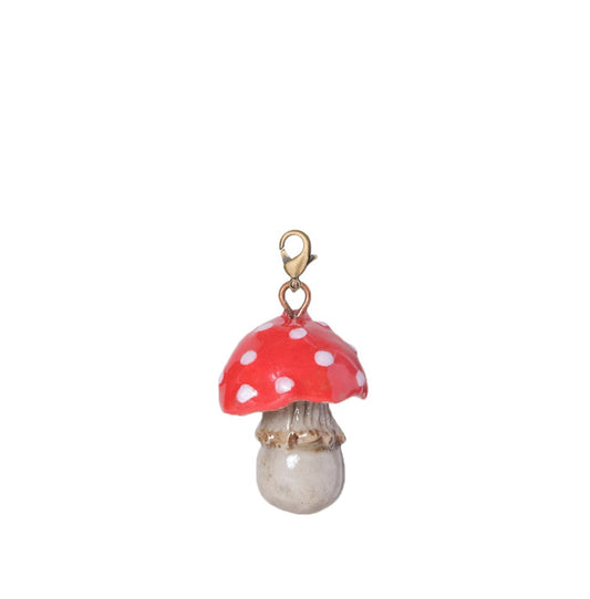 Tiny Red Toadstool Charm
