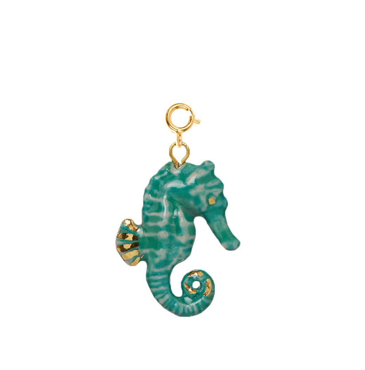 Golden Seahorse Charm