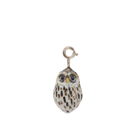 Tiny Snow Owl Charm