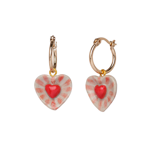 Boucles d'oreilles coeur dans le coeur
