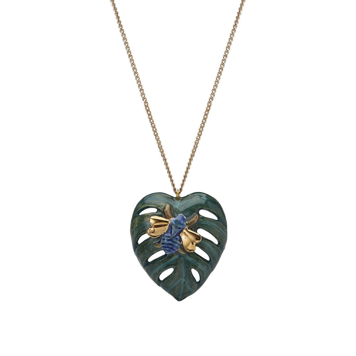 Feuille de palmier avec collier d’insectes