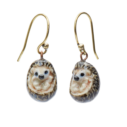 Boucles d'oreilles crochet bébé hérisson