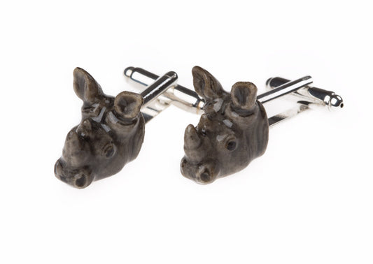 Boutons de manchette rhinocéros