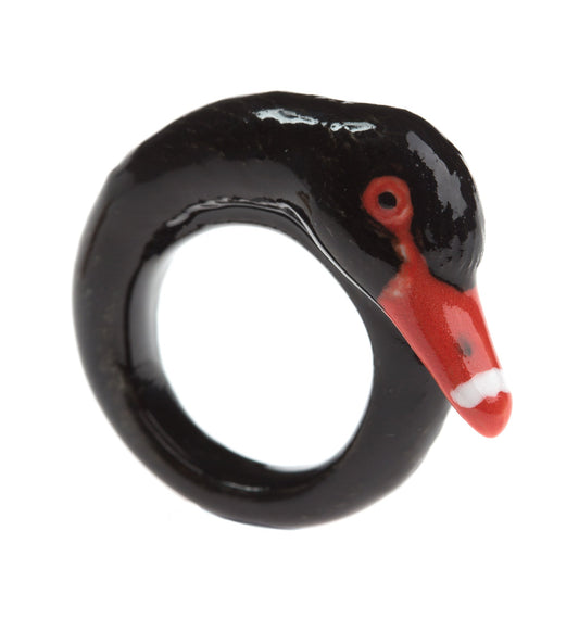 Summer Sale - Black Swan Ring