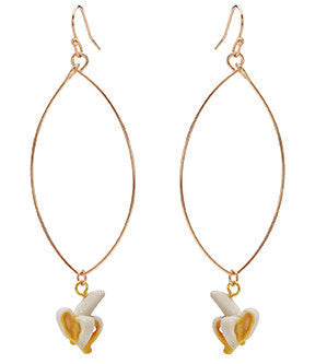 Boucles d'oreilles banane ovales