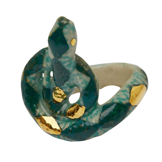 Bague Serpent Vert