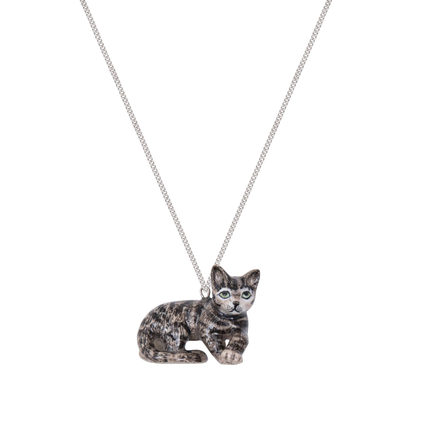 Collier de chat tigré couché