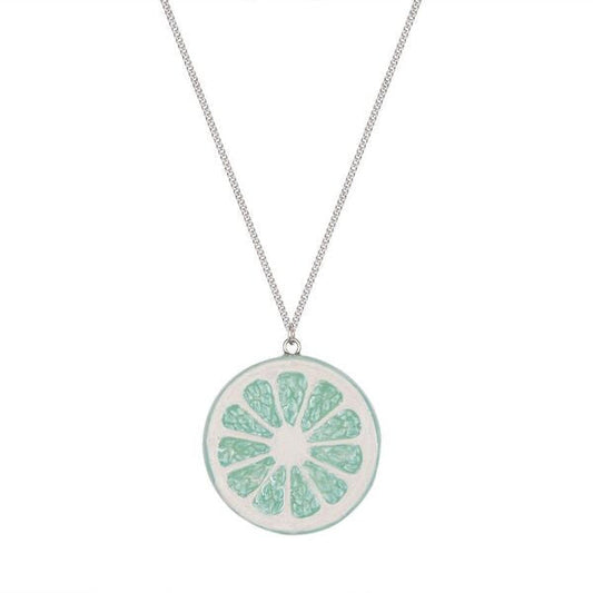 Lime Citrus Slice Necklace